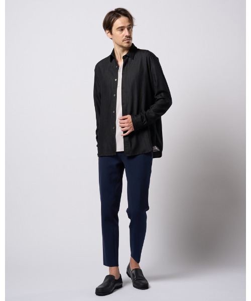 wjk(ダヴルジェイケイ)の「"function knit easy slacks (jacquard check)"(スラックス・メンズ・ネイビー/ブラック・SMALL/MEDIUM/LARGE/X-LARGE)」の22枚目の写真