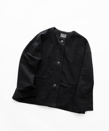 オローネ　ブラック　ジャケット　ノーカラー オローネ｜オローネのノーカラージャケット（ブラック/黒色系）通販