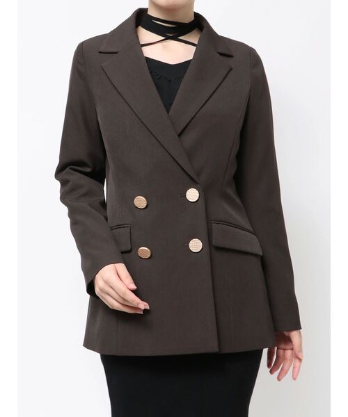 RESEXXY（リゼクシー）の「テーラードミディジャケット（テーラードジャケット・レディース・ネイビー/ブラウン/ピンク・FREE）」の22枚目の写真