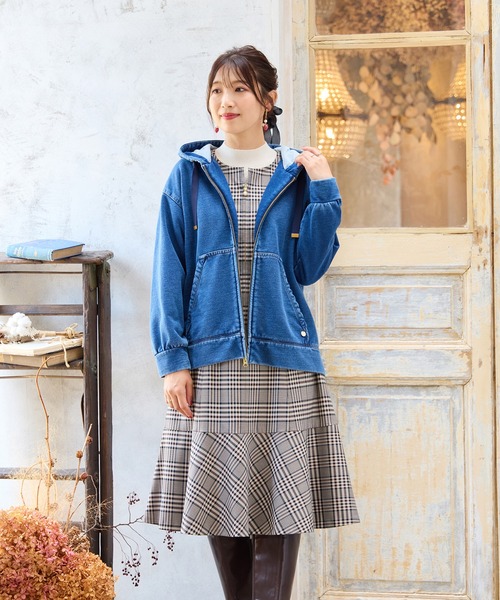 セール】MIXチェックジャンパースカート（ジャンパースカート）｜Rose