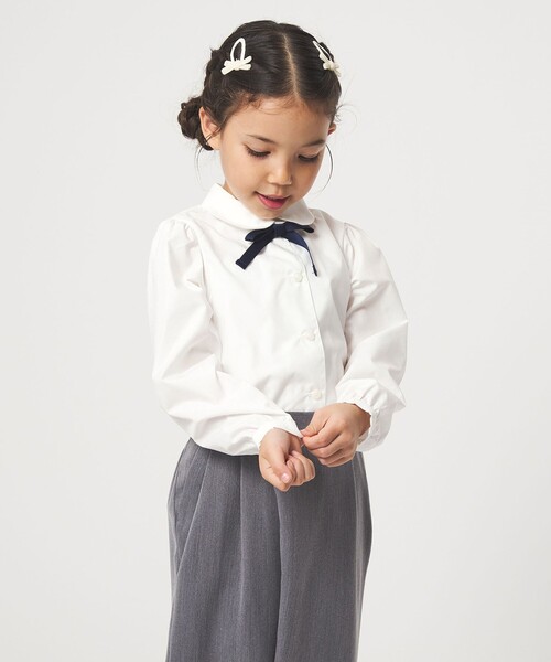 green label relaxing(グリーンレーベルリラクシング)の「マルエリ リボン ブラウス / キッズ 110cm-130cm(シャツ/ブラウス・キッズ・オフホワイト・130cm/120cm/110cm)」の14枚目の写真