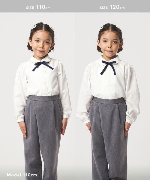 green label relaxing(グリーンレーベルリラクシング)の「マルエリ リボン ブラウス / キッズ 110cm-130cm(シャツ/ブラウス・キッズ・オフホワイト・130cm/120cm/110cm)」の12枚目の写真