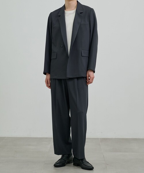 UNITED TOKYO(ユナイテッドトウキョウ)の「TECHNO WOOL リラックスジャケット(テーラードジャケット・メンズ・ダークグレー/ブラック/オリーブ・1/2)」の6枚目の写真