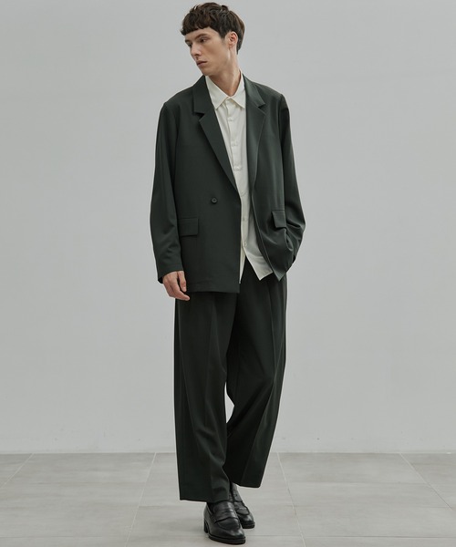 UNITED TOKYO(ユナイテッドトウキョウ)の「TECHNO WOOL リラックスジャケット(テーラードジャケット・メンズ・ダークグレー/ブラック/オリーブ・1/2)」の21枚目の写真