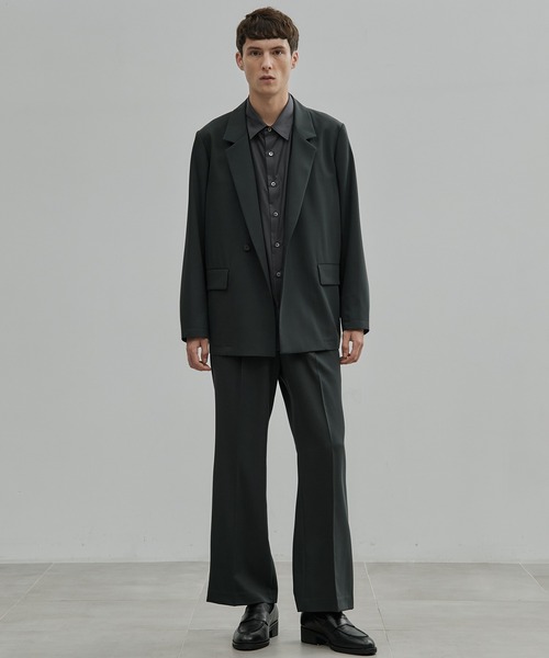 UNITED TOKYO(ユナイテッドトウキョウ)の「TECHNO WOOL リラックスジャケット(テーラードジャケット・メンズ・ダークグレー/ブラック/オリーブ・1/2)」の22枚目の写真