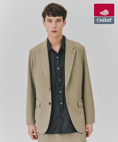 UNITED TOKYO(ユナイテッドトウキョウ)の「アウトラスト ベーシック ジャケット | セットアップ可/体温調節機能/オフィスカジュアル/冬服/通勤/オケージョン/オールシーズン(テーラードジャケット・メンズ・ブラック/ライトブラウン/グリーン/ブラウン/ネイビー/ダークグレー/グレイッシュベージュ/チェック・1/2/3/4)」の5枚目の写真