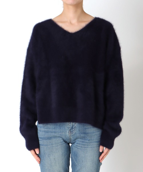 フォックスカシミヤ Vネックプルオーバー（ニット/セーター）｜Jines