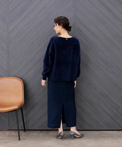 フォックスカシミヤ Vネックプルオーバー（ニット/セーター）｜Jines