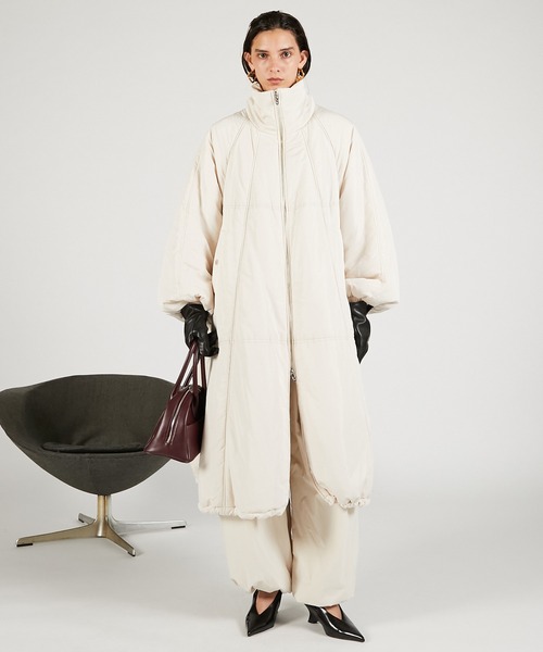 PRANK PROJECT（プランクプロジェクト）の「パデットバルーンコート / Padded Balloon Coat（その他アウター・レディース・アイボリー/ブラック・FREE）」の6枚目の写真