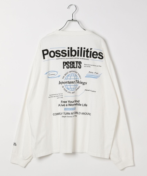 AMERICAN RAG CIE（アメリカンラグシー）の「【AMERICAN RAG CIE】Possibilities LST（ユニセックス）（その他トップス・メンズ・ブラック/ホワイト・LARGE/MEDIUM）」の6枚目の写真