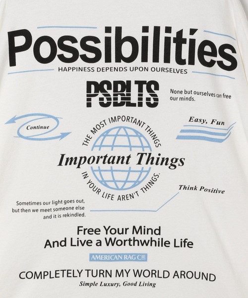 AMERICAN RAG CIE（アメリカンラグシー）の「【AMERICAN RAG CIE】Possibilities LST（ユニセックス）（その他トップス・メンズ・ブラック/ホワイト・LARGE/MEDIUM）」の5枚目の写真