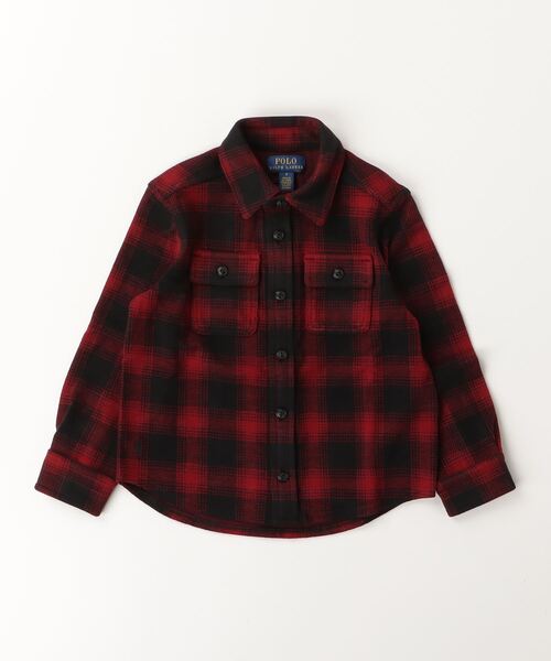 POLO RALPH LAUREN CHILDRENSWEAR(ポロ ラルフ ローレン チルドレンズウェア)の「チェック ニット フランネル シャツ ジャケット(カバーオール・キッズ・マルチ・3/4/6/7)」の3枚目の写真