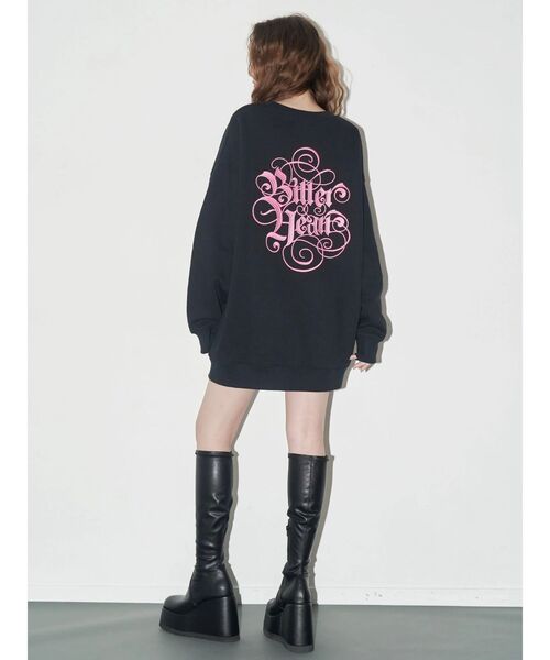 EVRIS(エヴリス)の「【裏起毛】Bitter Heart BIG スウェットトップス(スウェット・レディース・パープル/ブラウン/グレー/ブラック・FREE)」の12枚目の写真