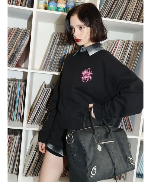 EVRIS(エヴリス)の「【裏起毛】Bitter Heart BIG スウェットトップス(スウェット・レディース・パープル/ブラウン/グレー/ブラック・FREE)」の15枚目の写真