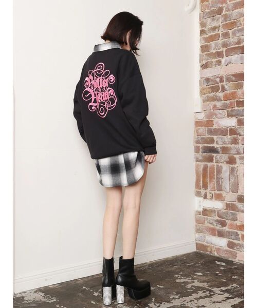 EVRIS(エヴリス)の「【裏起毛】Bitter Heart BIG スウェットトップス(スウェット・レディース・パープル/ブラウン/グレー/ブラック・FREE)」の17枚目の写真