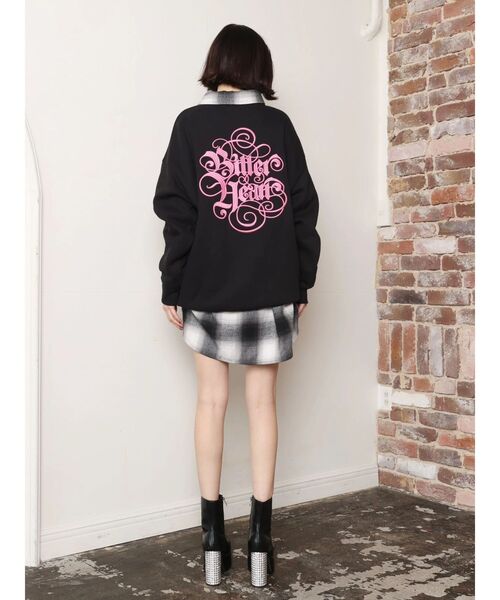 EVRIS(エヴリス)の「【裏起毛】Bitter Heart BIG スウェットトップス(スウェット・レディース・パープル/ブラウン/グレー/ブラック・FREE)」の18枚目の写真