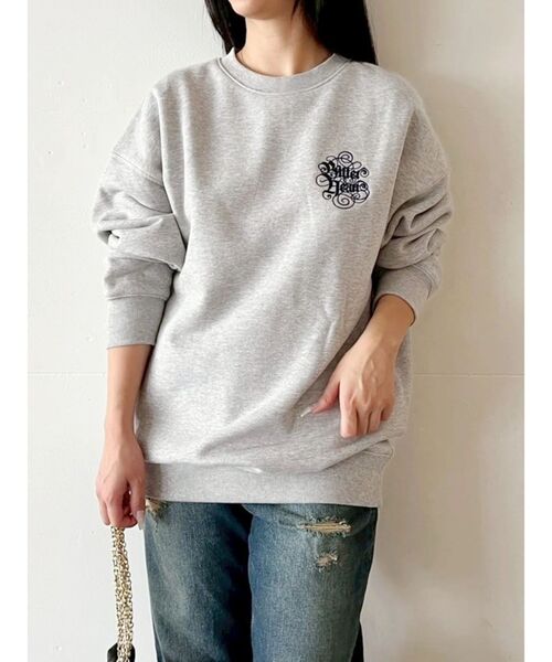 EVRIS(エヴリス)の「【裏起毛】Bitter Heart BIG スウェットトップス(スウェット・レディース・パープル/ブラウン/グレー/ブラック・FREE)」の20枚目の写真