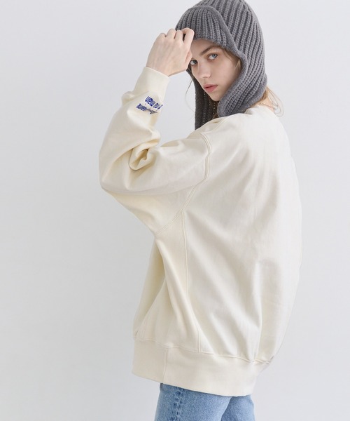 coca(coca)(コカ)の「【WEB限定セール】ヘビーウェイト裏毛ロゴスウェット(スウェット・レディース・ライトグレー/ホワイト/ブラック/アイボリー・L/M/S/XL)」の8枚目の写真