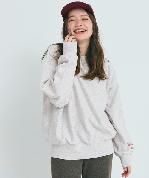 coca(coca)(コカ)の「【WEB限定セール】ヘビーウェイト裏毛ロゴスウェット(スウェット・レディース・ライトグレー/ホワイト/ブラック/アイボリー・L/M/S/XL)」の10枚目の写真