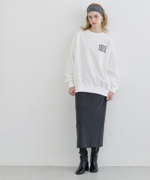 coca(coca)(コカ)の「【WEB限定セール】ヘビーウェイト裏毛ロゴスウェット(スウェット・レディース・ライトグレー/ホワイト/ブラック/アイボリー・L/M/S/XL)」の14枚目の写真