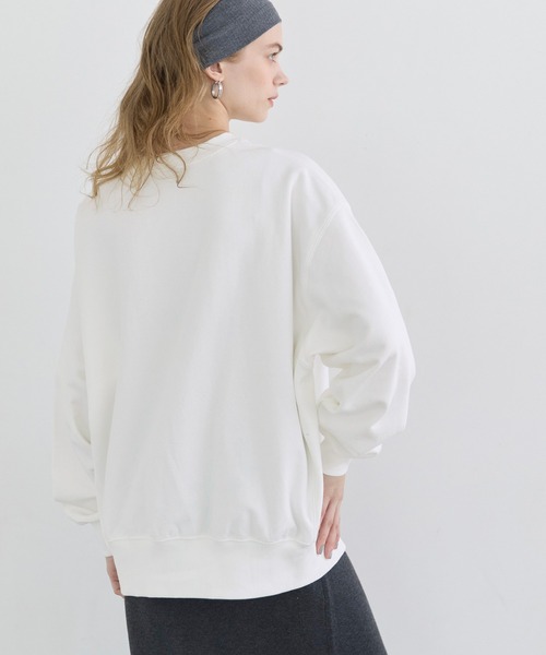 coca(coca)(コカ)の「【WEB限定セール】ヘビーウェイト裏毛ロゴスウェット(スウェット・レディース・ライトグレー/ホワイト/ブラック/アイボリー・L/M/S/XL)」の15枚目の写真
