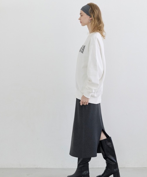 coca(coca)(コカ)の「【WEB限定セール】ヘビーウェイト裏毛ロゴスウェット(スウェット・レディース・ライトグレー/ホワイト/ブラック/アイボリー・L/M/S/XL)」の16枚目の写真