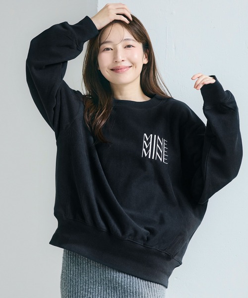 coca(coca)(コカ)の「【WEB限定セール】ヘビーウェイト裏毛ロゴスウェット(スウェット・レディース・ライトグレー/ホワイト/ブラック/アイボリー・L/M/S/XL)」の18枚目の写真