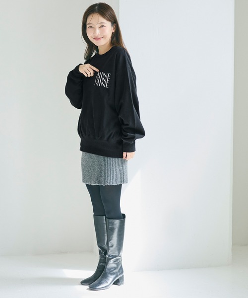 coca(coca)(コカ)の「【WEB限定セール】ヘビーウェイト裏毛ロゴスウェット(スウェット・レディース・ライトグレー/ホワイト/ブラック/アイボリー・L/M/S/XL)」の19枚目の写真