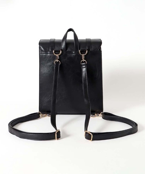 Bleu Bleuet(ブルーブルーエ)の「ベルト縦型サッチェルバッグ(バックパック/リュック・レディース・ブラウン/ワイン/ブラック・FREE)」の5枚目の写真