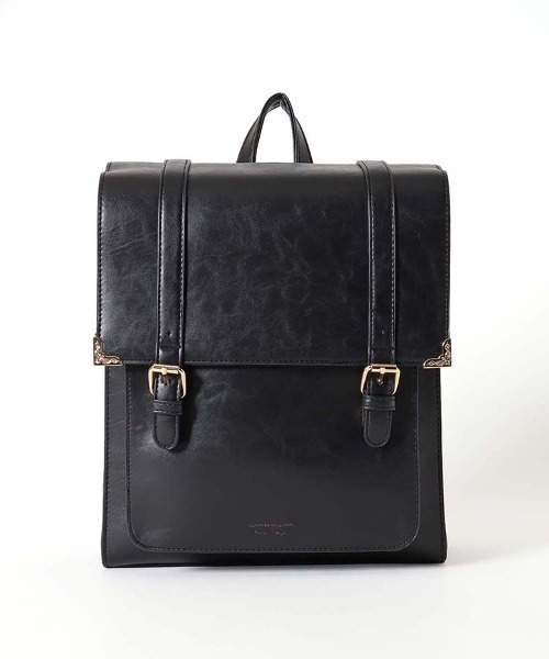 Bleu Bleuet(ブルーブルーエ)の「ベルト縦型サッチェルバッグ(バックパック/リュック・レディース・ブラウン/ワイン/ブラック・FREE)」の7枚目の写真