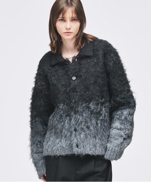 セール】gradation wool blend knit cardigan/グラデーションウール