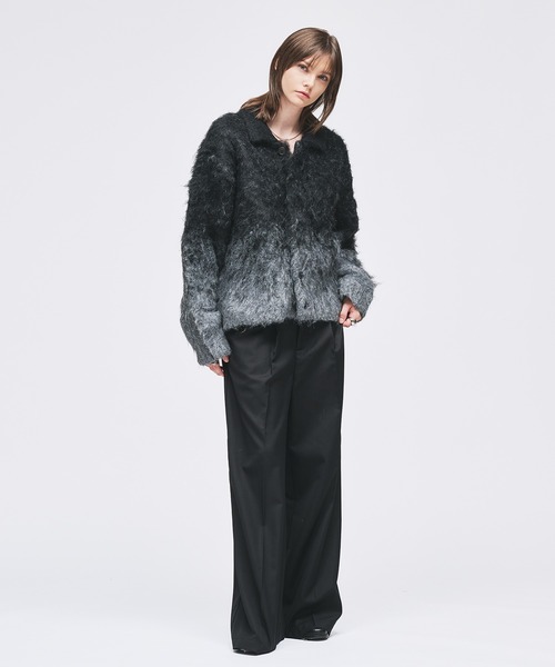 セール】gradation wool blend knit cardigan/グラデーションウール