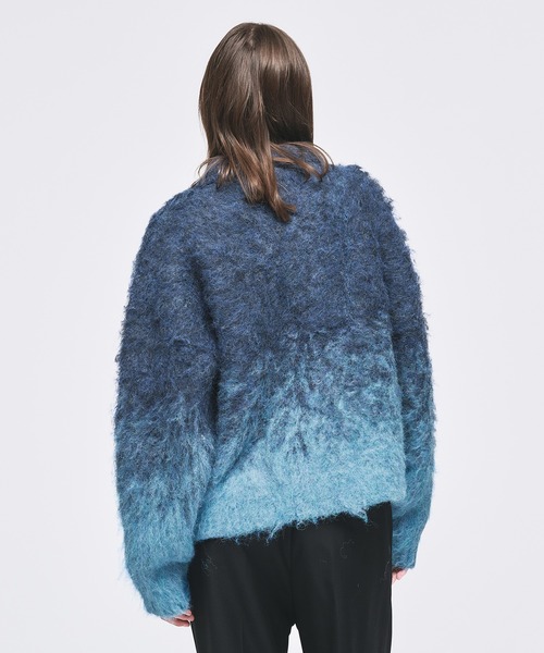 セール】gradation wool blend knit cardigan/グラデーションウール
