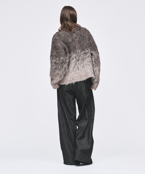 セール】gradation wool blend knit cardigan/グラデーションウール