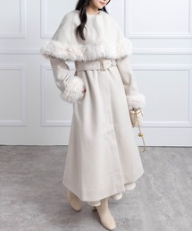 CLEAR BASIC | ファー付き2wayケープロングコート[大人 フェミニン 上品]≪AW新作≫(その他アウター)