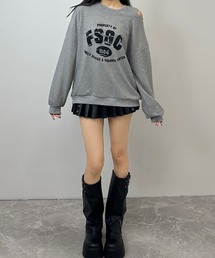 FOLLOWIN（フォロウィン）の「3color/カットショルダーロゴスウェットトップス（スウェット）」