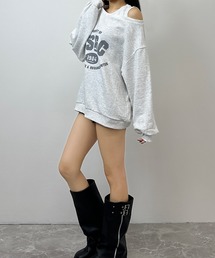 FOLLOWIN（フォロウィン）の「3color/カットショルダーロゴスウェットトップス（スウェット）」