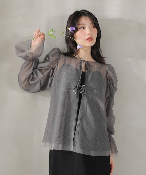 Kana(カナ)の「マルチウェイパールチュールボレロ キャミワンピース 2点セット ドレス パーティー 結婚式 二次会 お呼ばれ オケージョン(ドレス・レディース・ブラウン/ブラック/グリーン・M)」の10枚目の写真