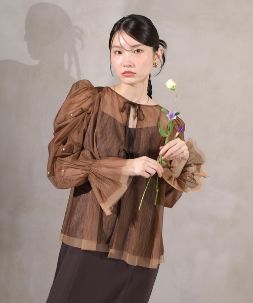 Kana(カナ)の「マルチウェイパールチュールボレロ キャミワンピース 2点セット ドレス パーティー 結婚式 二次会 お呼ばれ オケージョン(ドレス・レディース・ブラウン/ブラック/グリーン・M)」の19枚目の写真