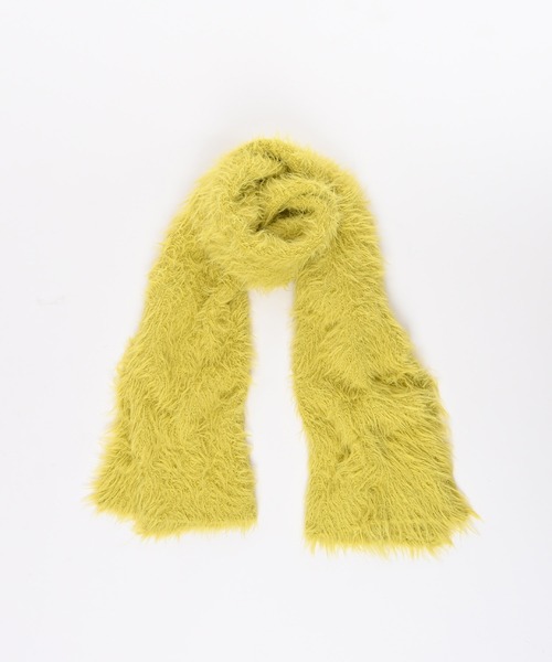 Narcissus(ナルシス)の「シャギーボリュームマフラー/カラーマフラー(マフラー・レディース・イエロー/レッド/ブラック・FREE)」の5枚目の写真