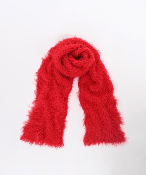 Narcissus(ナルシス)の「シャギーボリュームマフラー/カラーマフラー(マフラー・レディース・イエロー/レッド/ブラック・FREE)」の11枚目の写真