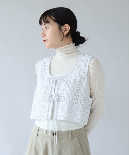 コットンレース 2way ビスチェ（ベスト）｜yuni（ユニ ）の