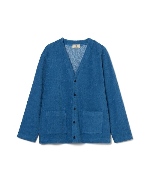 SEAGREEN CORAL PILE CARDIGAN — кардиган из кораллового ворса