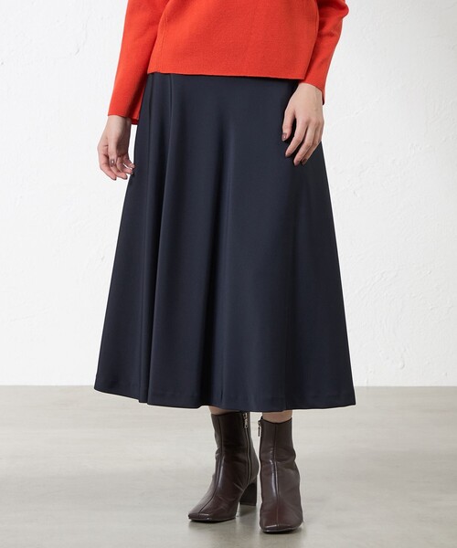 amaca（アマカ）の「美スカート（スカート・レディース・ダークネイビー/ベージュ・38/40）」の2枚目の写真