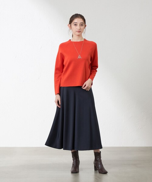 amaca（アマカ）の「美スカート（スカート・レディース・ダークネイビー/ベージュ・38/40）」の6枚目の写真