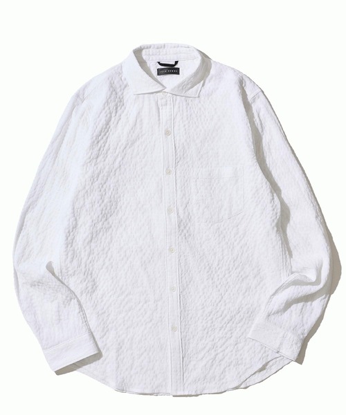TETE HOMME(テットオム)の「シンセティックドビーサッカーシャツ(Tシャツ/カットソー・メンズ・レモンイエロー/ネイビー/ホワイト・MEDIUM/LARGE/X-LARGE)」の2枚目の写真