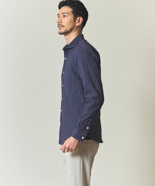 TETE HOMME(テットオム)の「シンセティックドビーサッカーシャツ(Tシャツ/カットソー・メンズ・レモンイエロー/ネイビー/ホワイト・MEDIUM/LARGE/X-LARGE)」の14枚目の写真