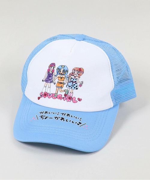 SPINNS(スピンズ)の「『SOUL PUSSSY CAT×SPINNS』ちょーかわいいキャップ(キャップ・レディース・ピンク/ブルー・ONESIZE)」の8枚目の写真