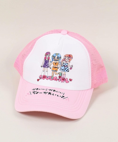 SPINNS(スピンズ)の「『SOUL PUSSSY CAT×SPINNS』ちょーかわいいキャップ(キャップ・レディース・ピンク/ブルー・ONESIZE)」の7枚目の写真