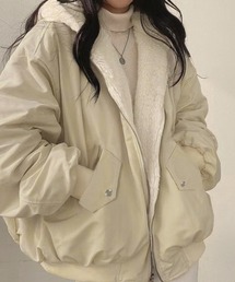 リバーシブルボアパーカージャケット韓国風